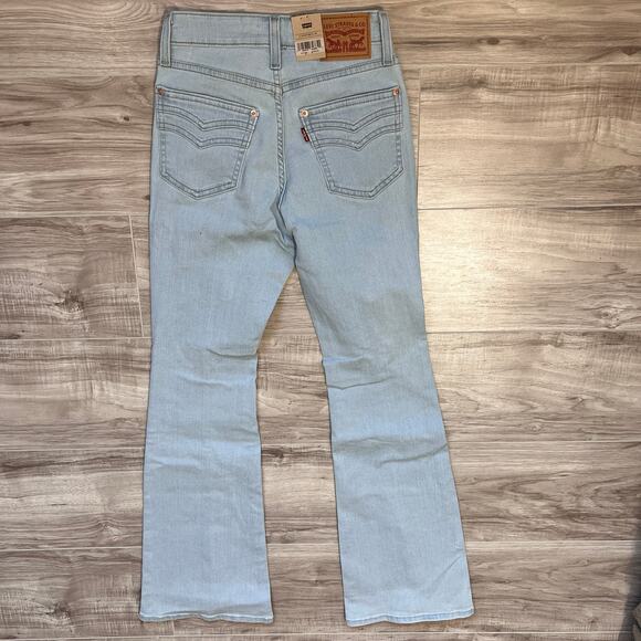 Levi's 726 High Rise Flare Split Hem Women's Light Wash Jeans 0 Short (W25 L30) - Picture 2 of 13